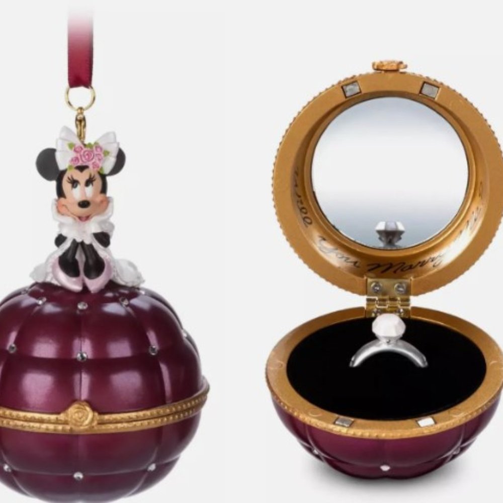 Minnie Mouse ring box Will you marry me Disney ornament